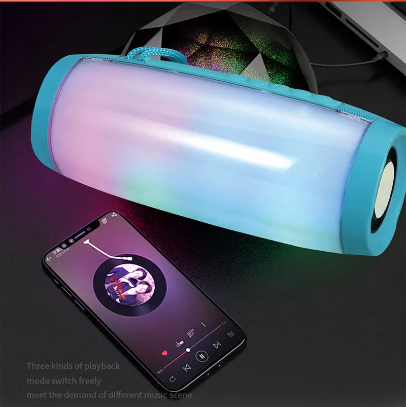 Портативный Bluetooth динамик светодиодный беспроводной динамик s 10 Вт 3D стерео музыка объемный сабвуфер Поддержка FM TF карта внешний динамик