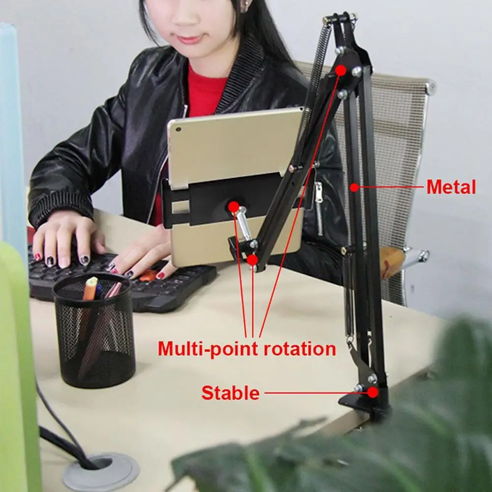 6 Om 11 дюймов планшет Houder Voor Ipad подставка 2 3 4 Air Mini Ondersteuning Lange Arm Mobiele Telefoon
