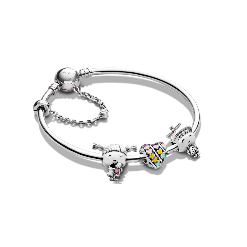 

DIY female charm 925 sterling silver original pan bracelet fun childlike crystal jewelry bracelet jewelry gift