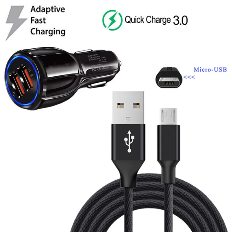 1 м микро usb зарядное устройство для телефона нейлоновый шнур Адаптивное быстрое