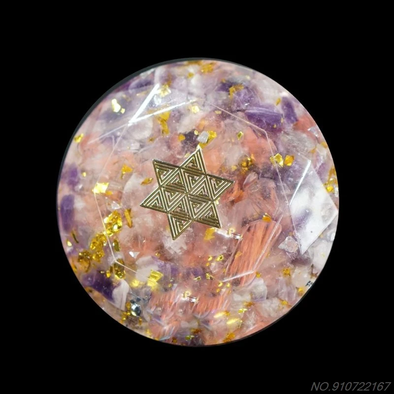 10Pcs 6.8cm 7 Chakra Copper Energy Tower Orgonite Sticker Flower Life Tree Pyramid Epoxy Resin Material Making D07 20 Dropship - купить по