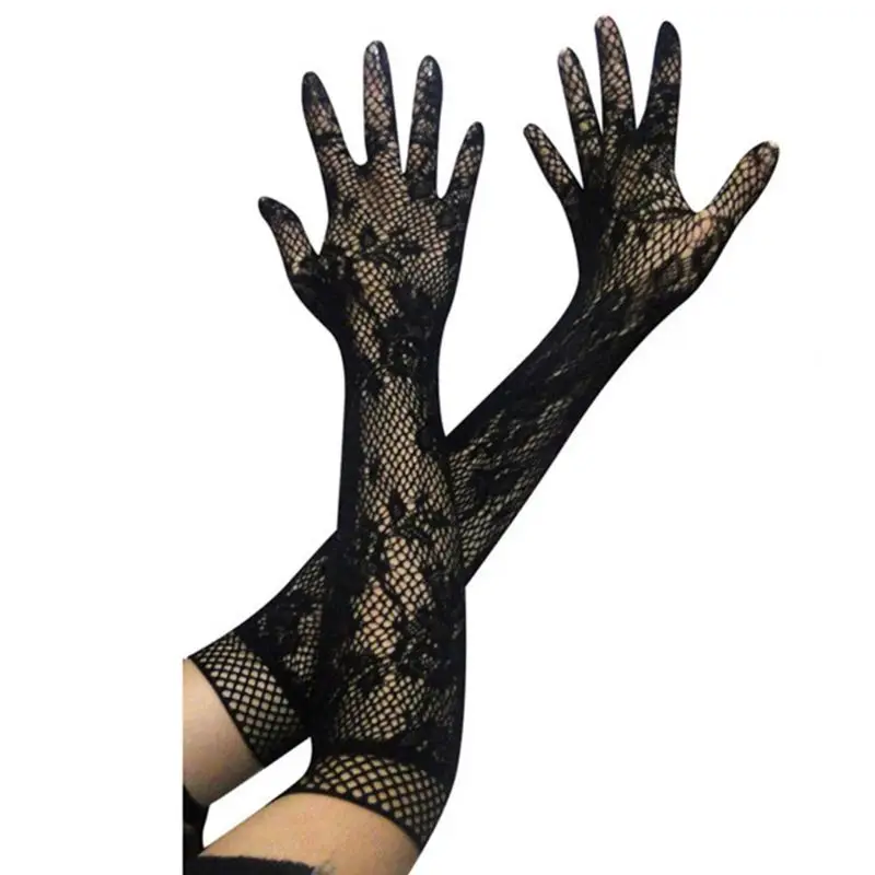 Сексуальные кружевные жаккардовые перчатки женские декоративные свадебные