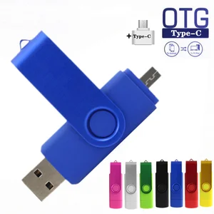 OTG Usb флеш-накопитель 3 в 1, металлический флеш-накопитель с реальным объемом 4 ГБ, 8 ГБ, 16 ГБ, 32 ГБ, 64 ГБ, 128 ГБ, Usb-палочка для создания логотипа