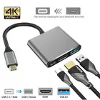 USB C к HDMI адаптер USB3.0 type C многопортовый зарядный концентратор 4K цифровой кабель для MacBook Pro 20162017 для Dell huawei