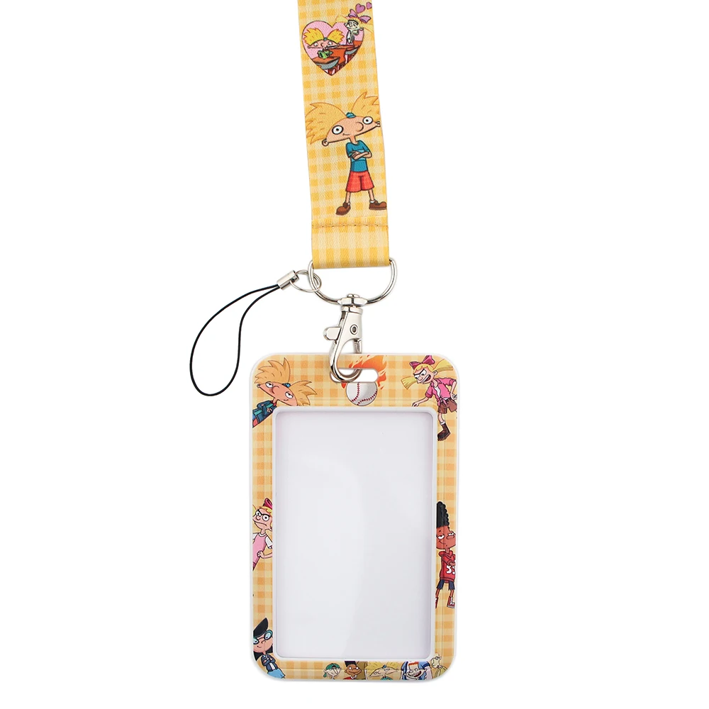 

K2738 Cartoon Anime Work Name Card Holder Business Work Card ID Badge Cartoon Lanyard Holder DIY Hanging Rope