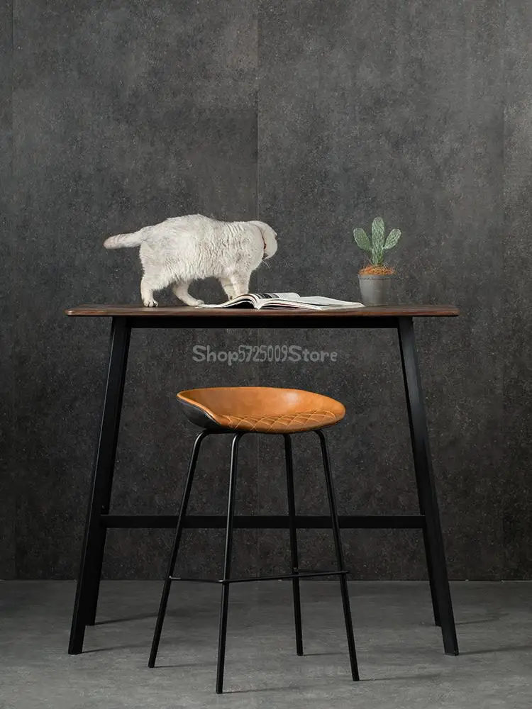 Скандинавский Железный простой барный стул скандинавский красный креативный