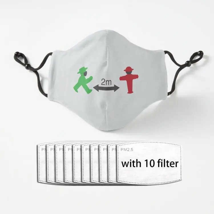 

ampelmannchen with mask Breathable Mask Harajuku Boys/girls Pm2.5 Filter Dust Mask Poster Female/male Mask