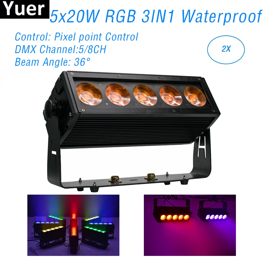 Водонепроницаемая светодиодная панель RGB 3 в 1 подвижный светильник DMX512 для