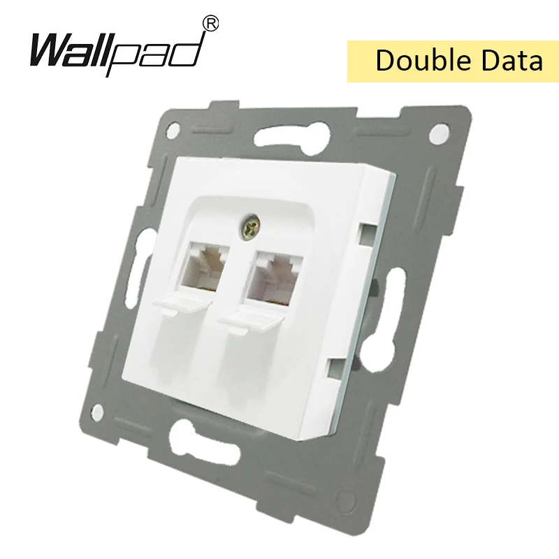 Double Data DIY ЕС функциональный ключ для модуля белый кнопочный переключатель и розетка с когтями монтажный Wallpad L6 серии - Цвет: Double Data