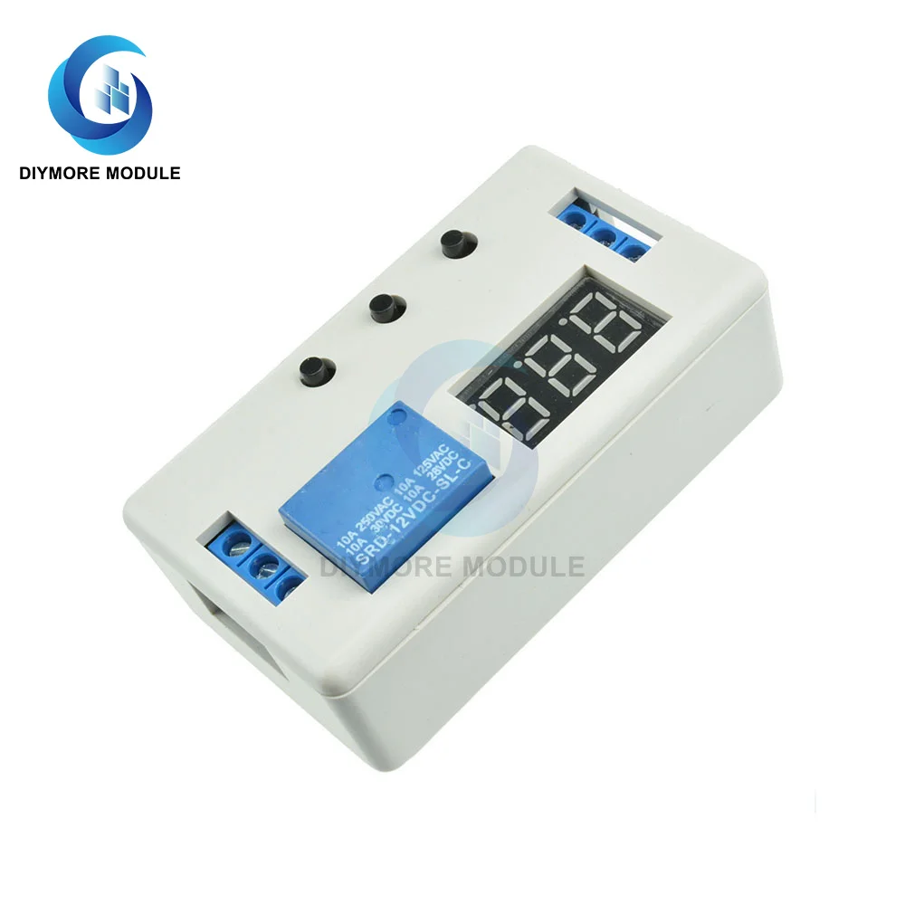 Релейный модуль с задержкой времени постоянный ток 12 В 24 светодиодный дисплей 3