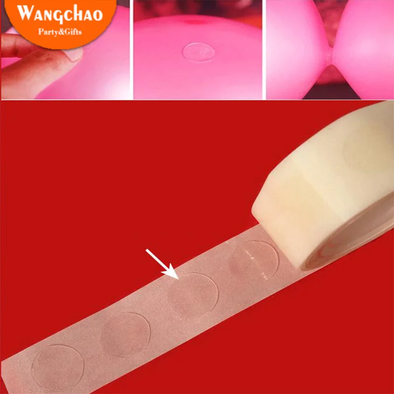 Двусторонняя Съемная клейкая лента для воздушных шаров в горошек детского