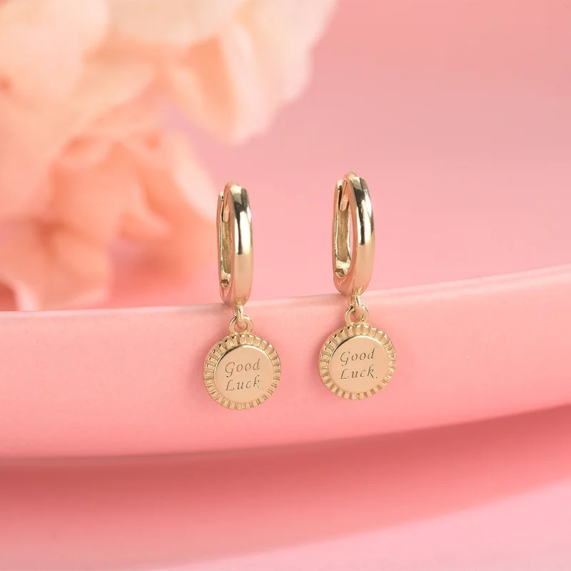 Женские круглые серьги кольца из стерлингового серебра 925 пробы с хорошей