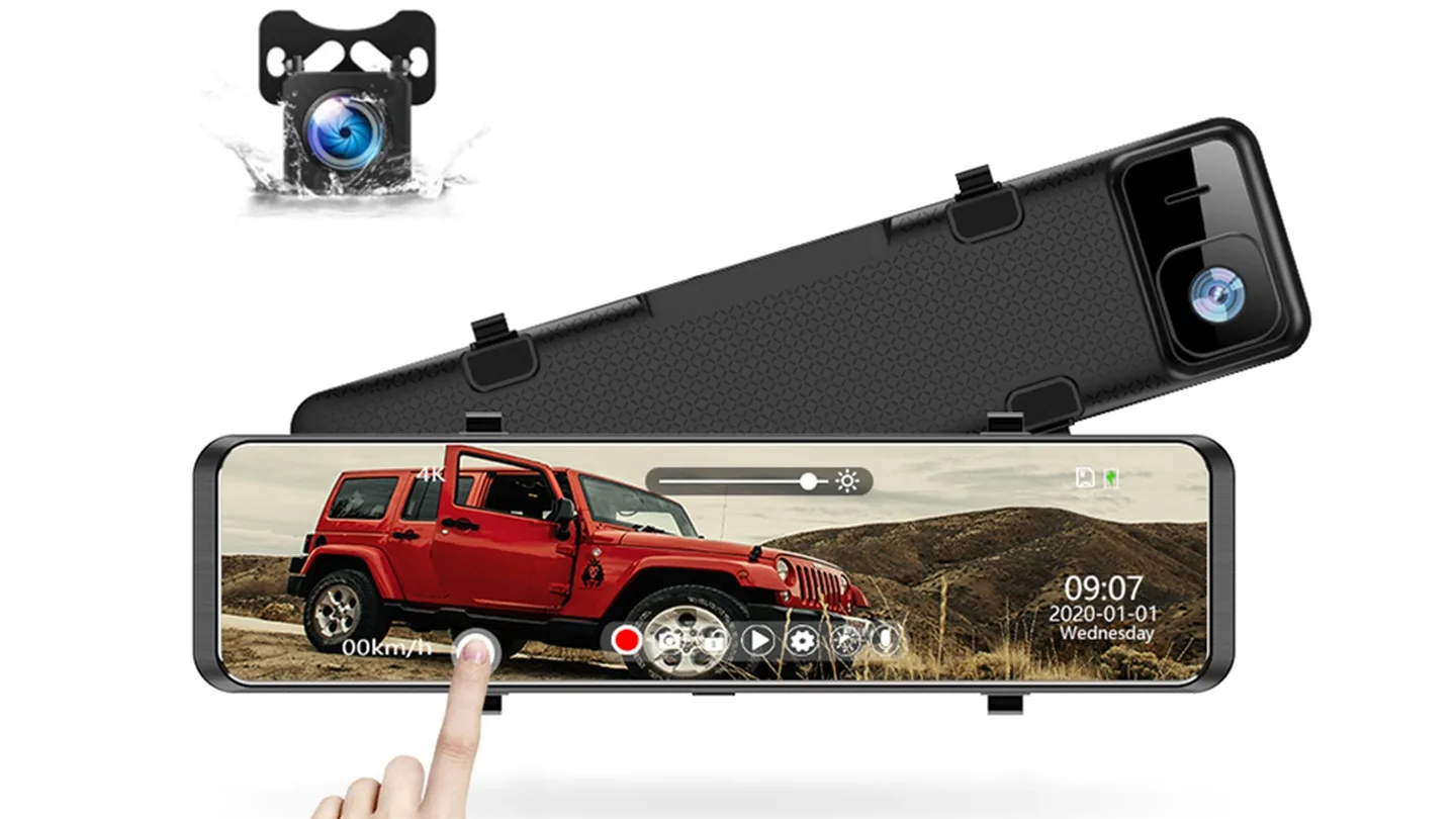 

Right Hand Drive Wifi Voice Control 11.26 12 Inch 4K Car Dash Cam Front And Rear Dashcam 4K Wifi Rear View Camera For Car