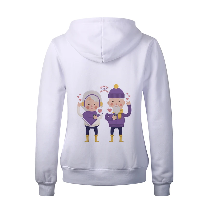 Dropshiipping толстовка женские толстовки для пар с принтом зимняя на заказ хлопок