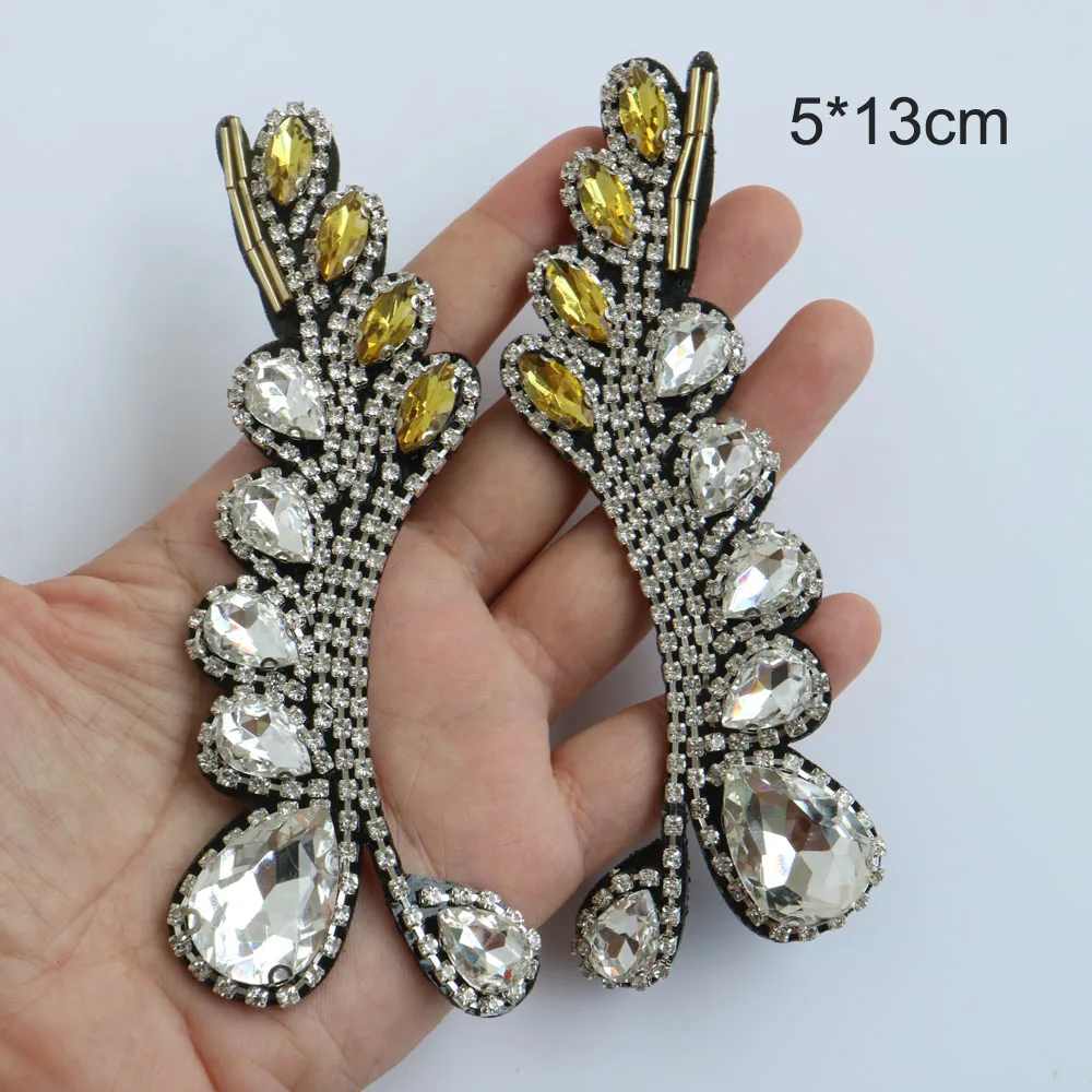 

Fashion ironing beaded patches for clothing DIY rhinestone sequins Sew on patch embroidery appliques parche ropa