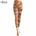 CLOOCL женская обувь весенне-осенние трикотажные леггинсы колбасы вечерние пищевых продуктов с принтом, с завышенной талией, эластичные леггинсы с 3D модные тренировочные брюки для женщин фитнес-брюки