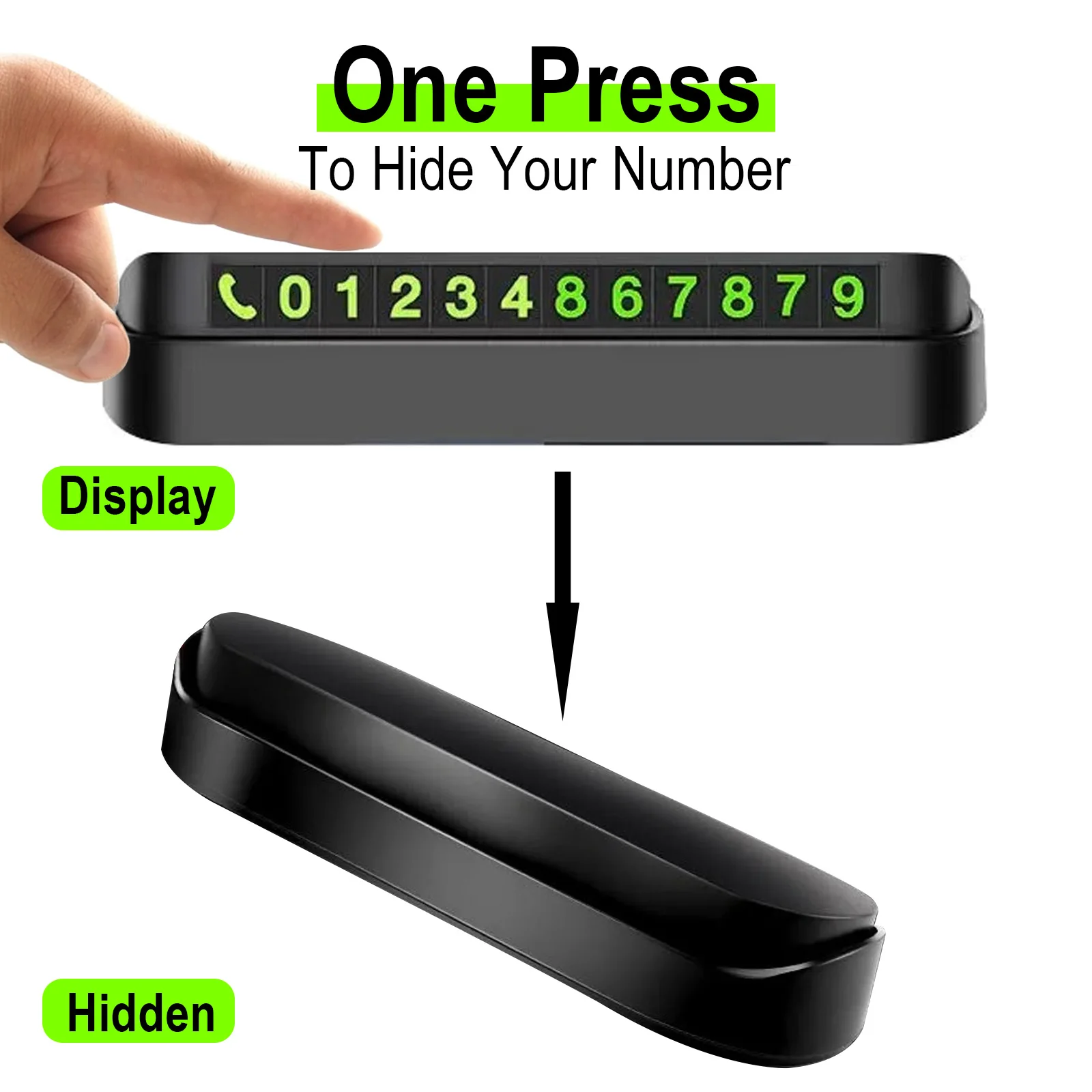 Номерная табличка для автомобиля номер телефона скрытый переключатель