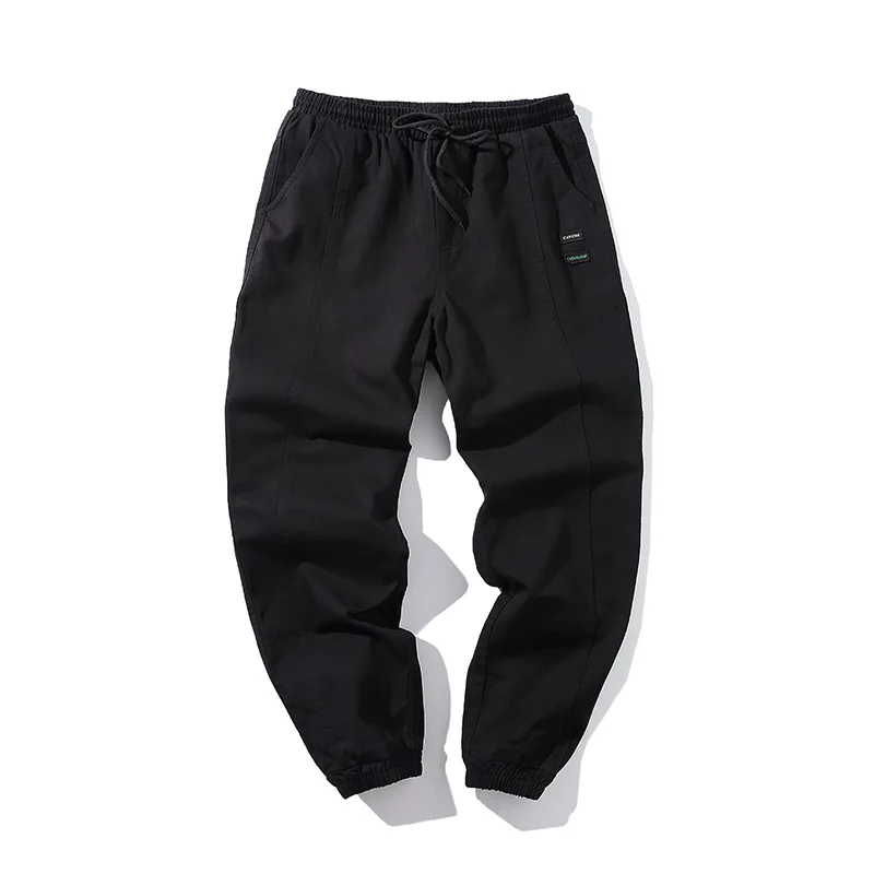 Модные мужские дышащие прямые облегающие брюки с эластичным поясом свободные