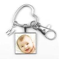 personalizeds pendant photo lobster buckle baby child family portrait keychain mom brother heart shaped letter private custom