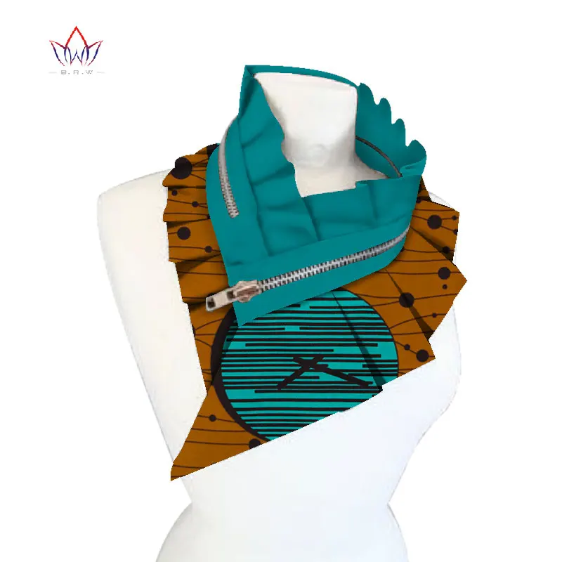 Тканевые африканские ожерелья BRW 2020 для женщин шаль чокеры с принтом анкарский