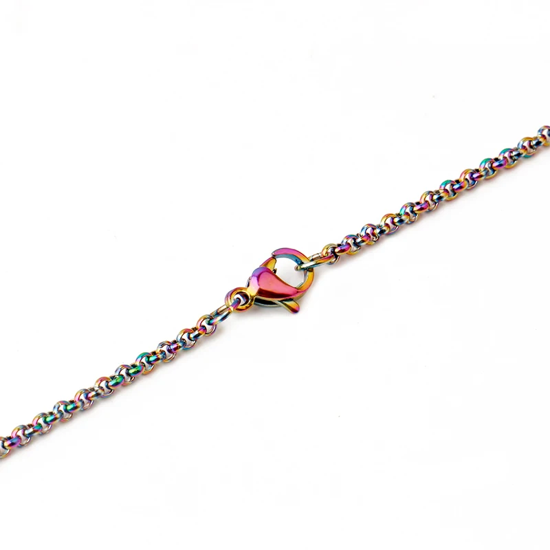 Ожерелье-цепочка из нержавеющей стали для женщин и мужчин 2 мм с