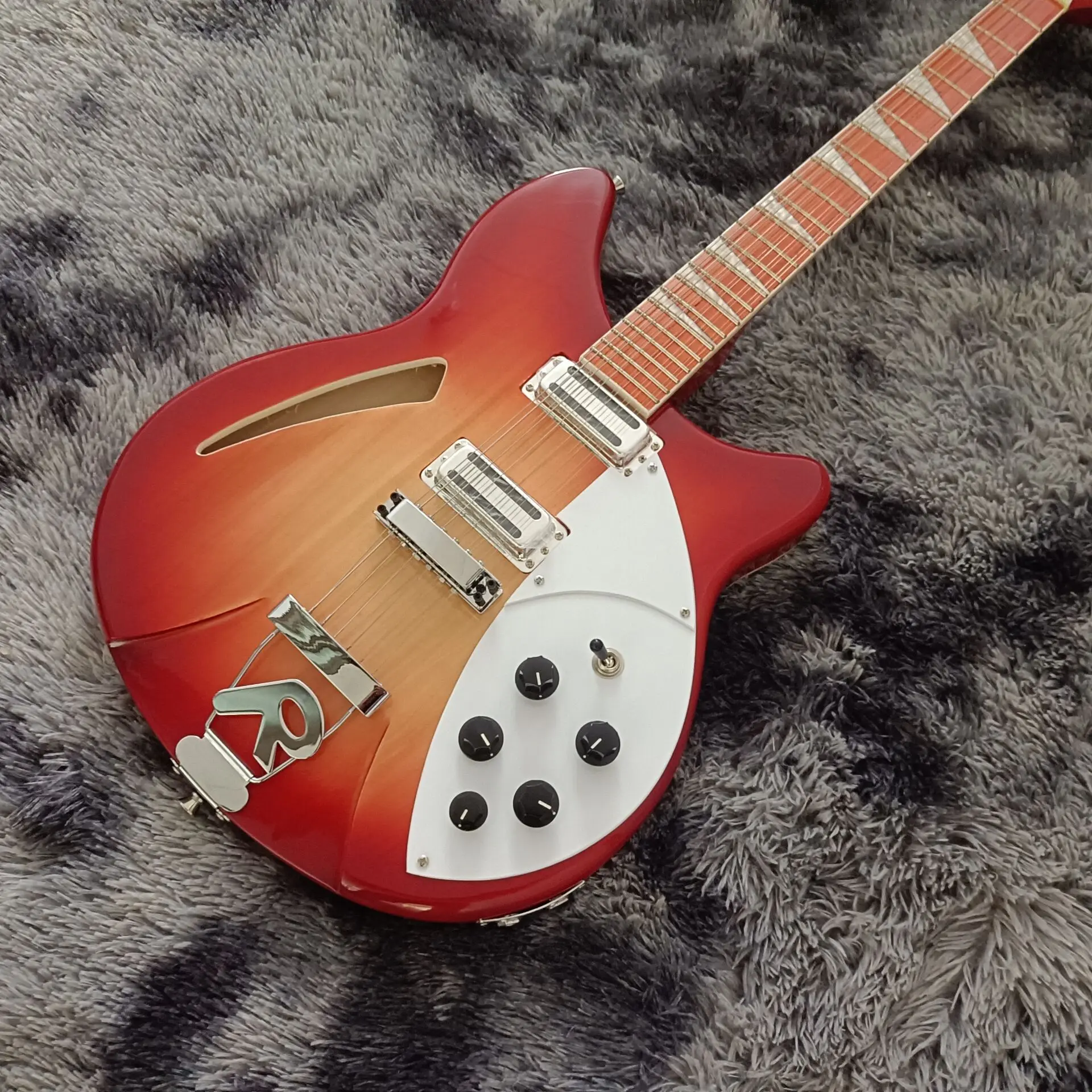 

2021!High quality Ricken 360 Electric Guitar Classic Color Semi-hollow can be customized free shipping