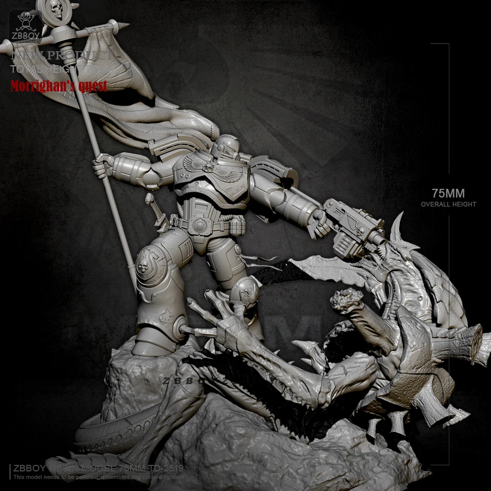 

75MM Resin model kits figure DIY toy self-assembled TD-2519