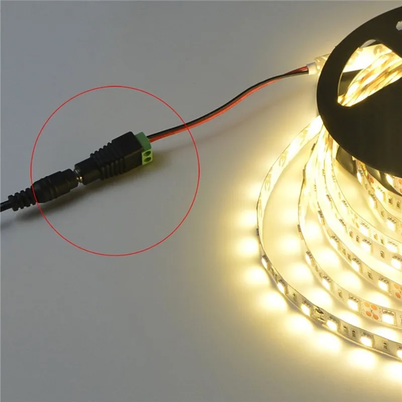 Разъем постоянного тока 5 мм x 2 1 разъем штекер и гнездо светодиодный адаптер для