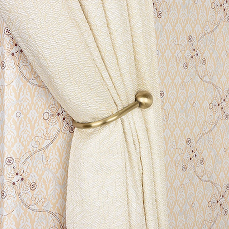 Large Curtain Hold Back Metal Tie Tassel Arm Hook Loop Holder U Shaped Round Window Wall Decoration Hanger | Дом и сад