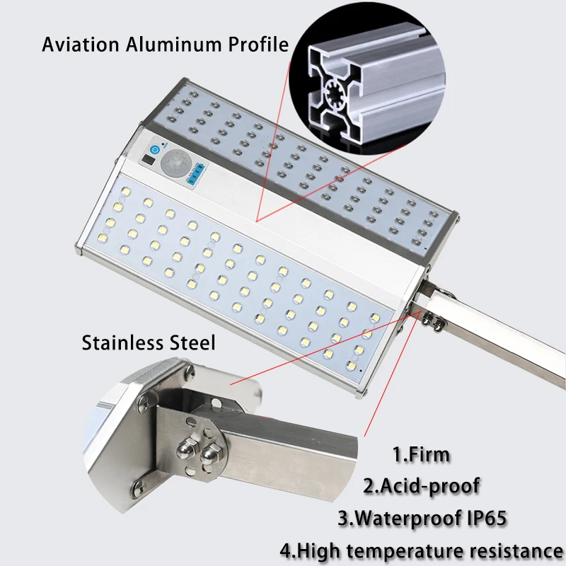 Светодиодный уличный фсветильник на солнечной батарее двухсторонний
