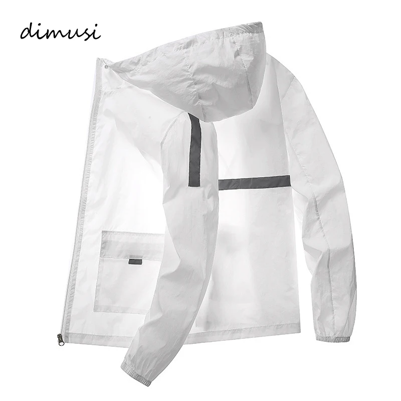 

DIMUSI Men's Bomber Jackets Casual Male Hoody Outwear Thin Breathable Coats Summer Mens Slim Fit Sunscreen Jackets Clothing