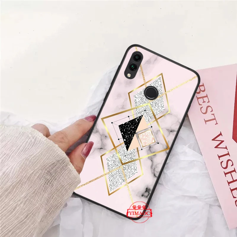 Granite Gold Marble Texture Silicone Soft Case for Huawei Honor 6A 7A Pro 7C 8 8X 8C 9 9X Lite Note 10 20 |