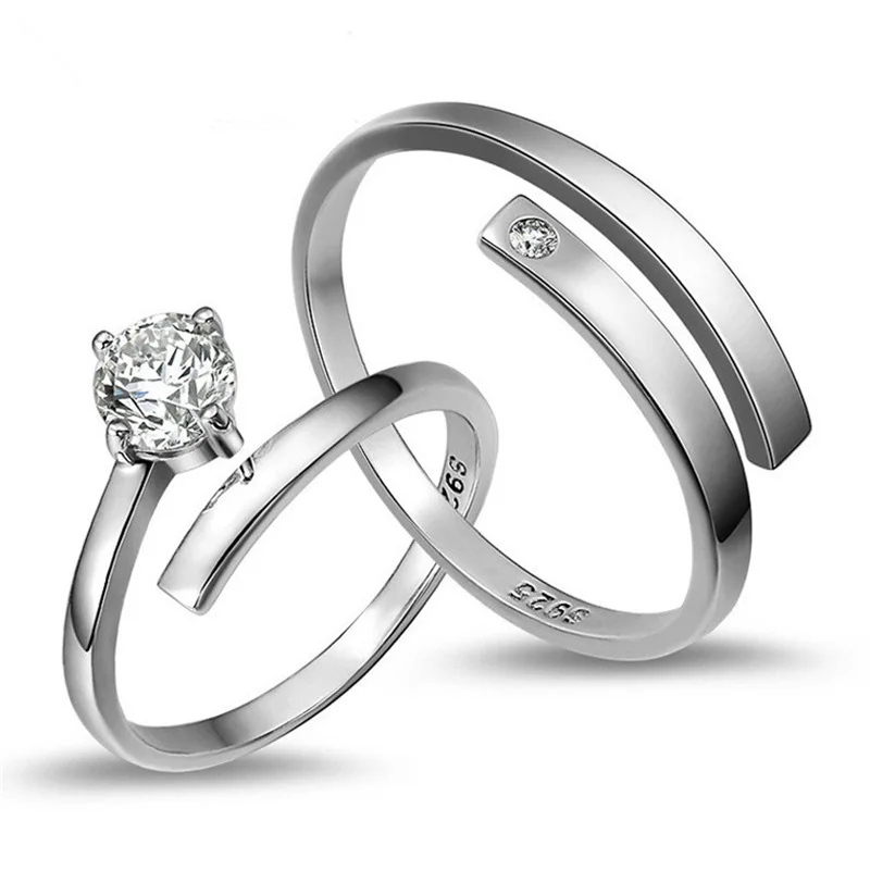

VENTFILLE 925 Sterling Silver Zircon Wedding Ring For Lover Friend Gift Jewelry