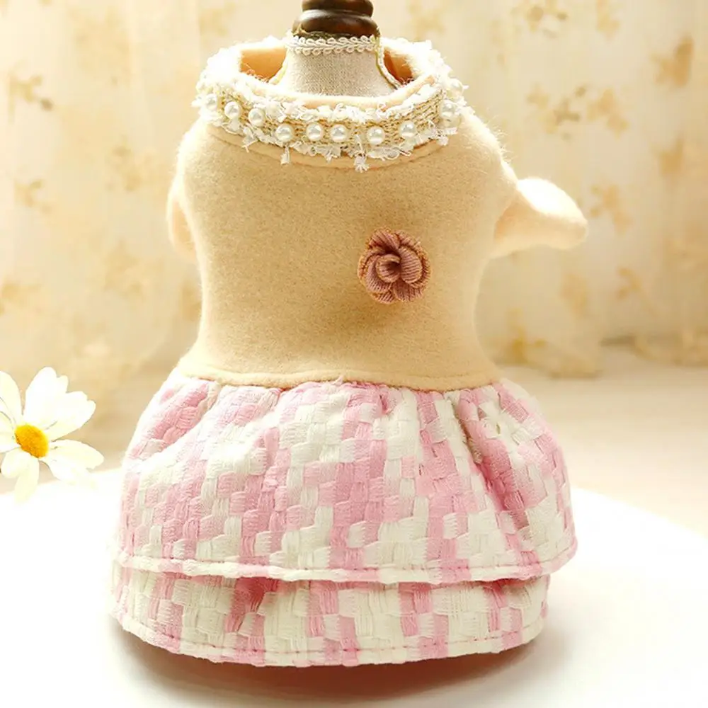 

Cat Dresses Flower Leaf Patched Skirt Cat Two-legged Dog Clothes Sweatshirt Four seasons Dog Clothing Cartoon Pets Clothing