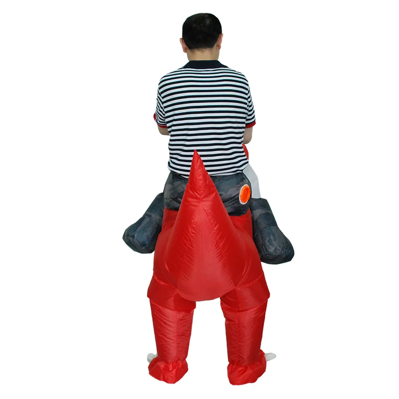 

Red Dinosaur Inflatable Costume Halloween Costumes Carry Me Cosplay Parasaurolophus Disfraz Party Role Play Dress for Adult