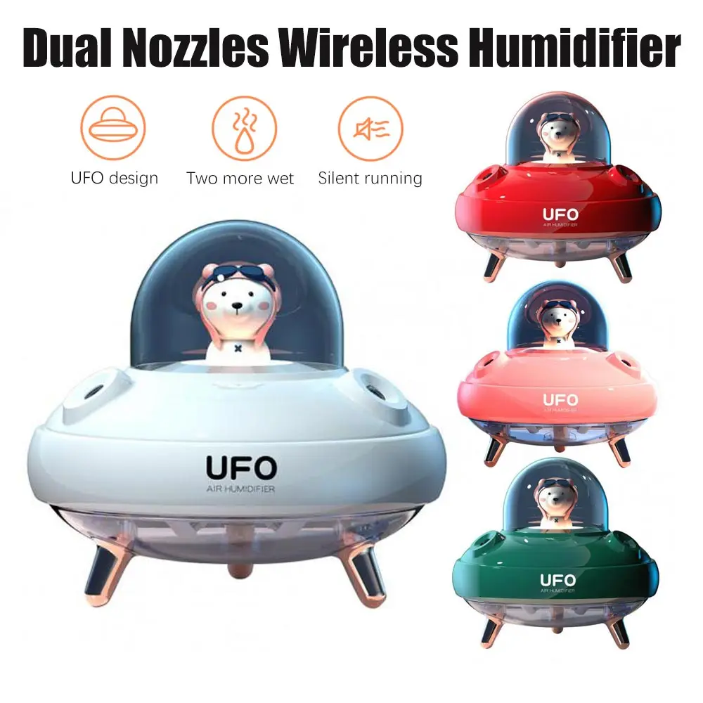 

Мини-увлажнитель воздуха, распылитель, двойные сопла, беспроводной увлажнитель воздуха, Настольный увлажнитель воздуха, светодиодный дифф...