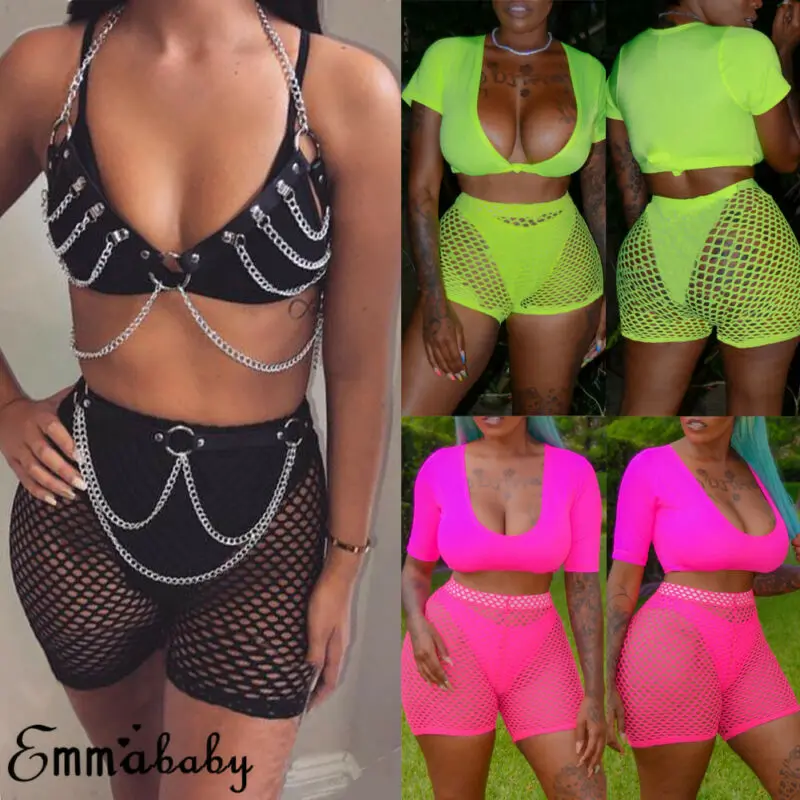 Сексуальное женское Прозрачное Бикини накидка из шорты с сеткой сетки пляжная