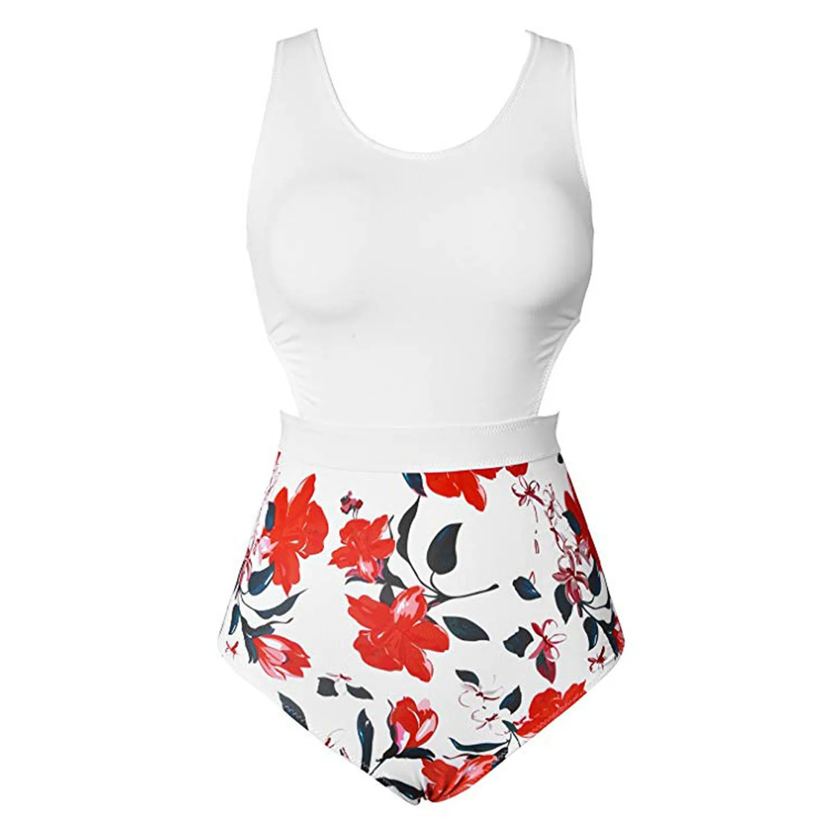 Цельный сексуальный женский купальник бикини с принтом пляжная одежда купальный