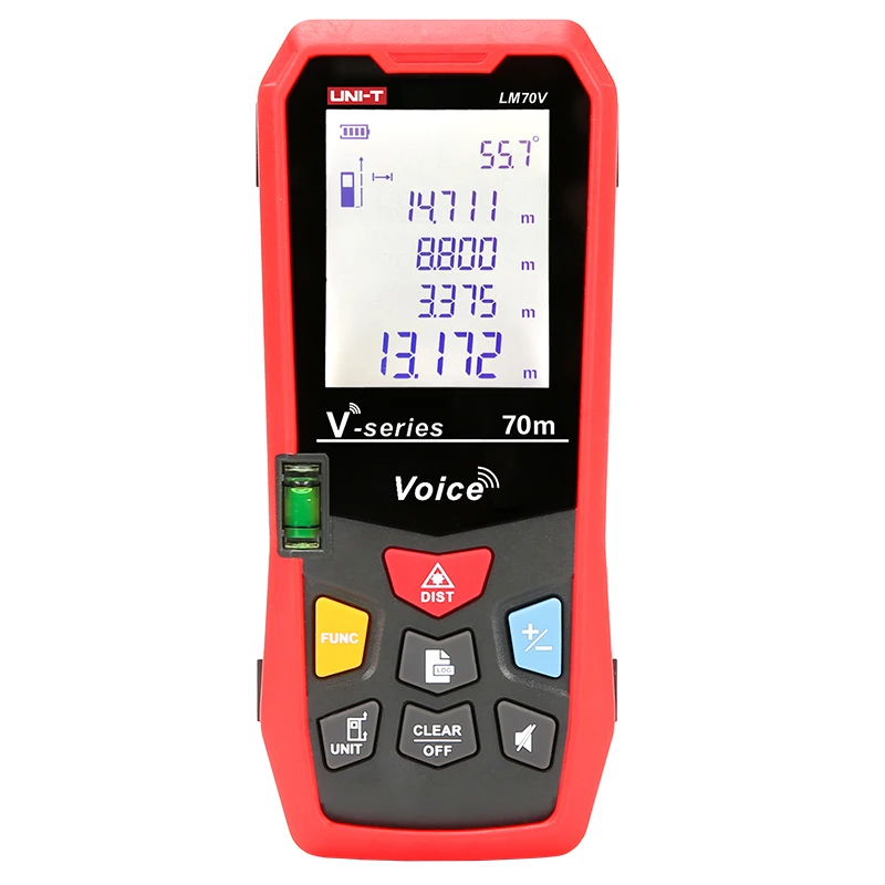 UNI-T блок LM50V/LM70V/LM100V голос лазерный дальномер с функцией зарядки от USB и физические