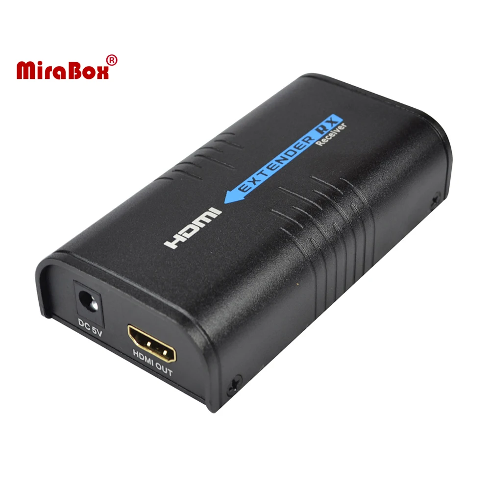 MiraBox 120m HDMI Extender Transmitter Receiver over UTP IP Network Cable Rj45 1080P@60Hz HDMI Extender for CCTV LCD Monitor