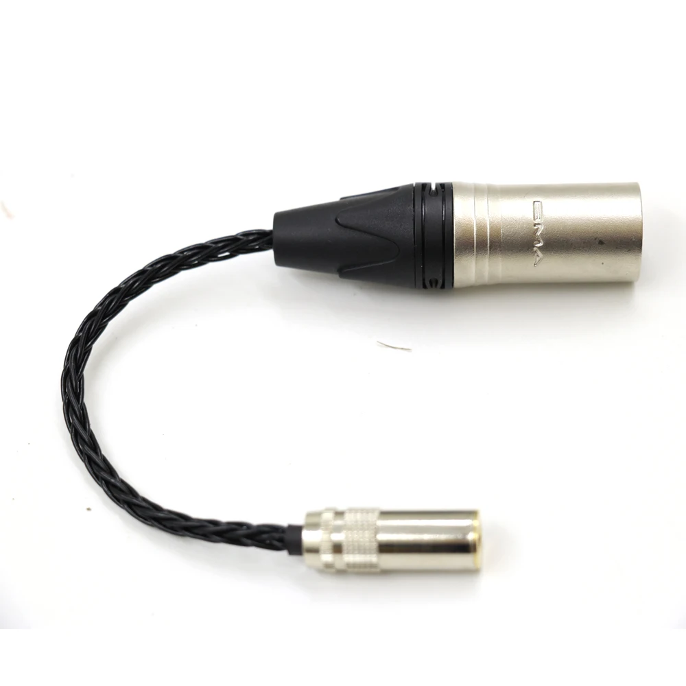 TOP HiFi 7N OCC Серебряный 4 мм Женский к 4pin XLR сбалансированный мужской аудио адаптер