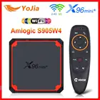 ТВ-приставка X96 Mini Plus Amlogic S905W4, Android 9,0, четырехъядерный процессор, двойной Wi-Fi, 4K, ТВ-приставка, Google Voice Youtube, мини медиаплеер X96