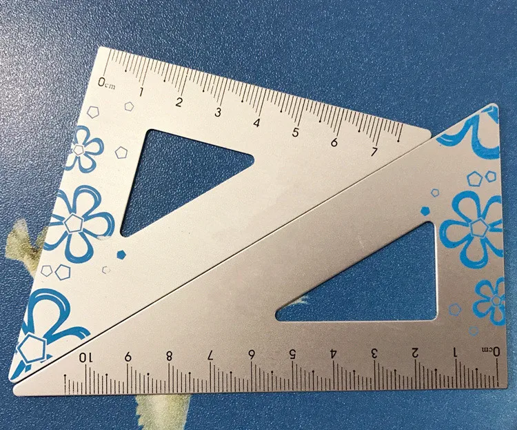 4 шт./компл. Новый Алюминий сплав чертеж линейки измерения в виде геометрических