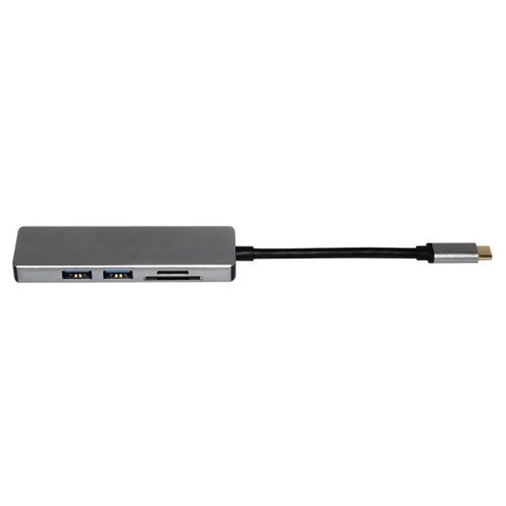 

TC104H 5 in 1 Type-C HUB HDMI-compatible USB Memory Card Reader Adapter 4K Video Converter Chip Scheme VL100+VL813+VL322+PS176