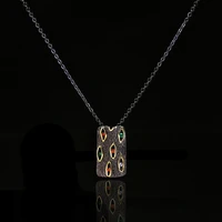 black gold gemstone necklace natural pendant mens christmas zirconia black gold luxury jewelry bijoux femme bizuteria pendants
