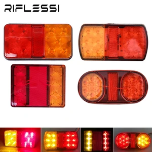 2 x LED Rear Lights Trailer Taillights 12V 24V Truck Brake Light Tractor Turn Signal Electric Tricycle Tail Light