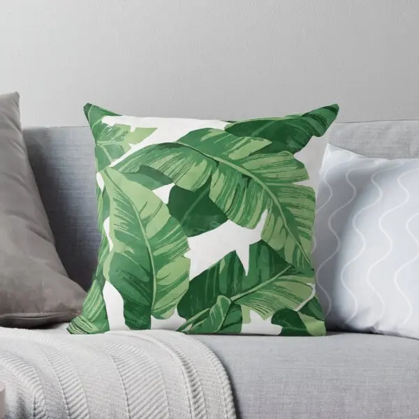 

Tropical banana leaves II Soft Decorative Throw Pillow Cover for Home Pillows NOT Included