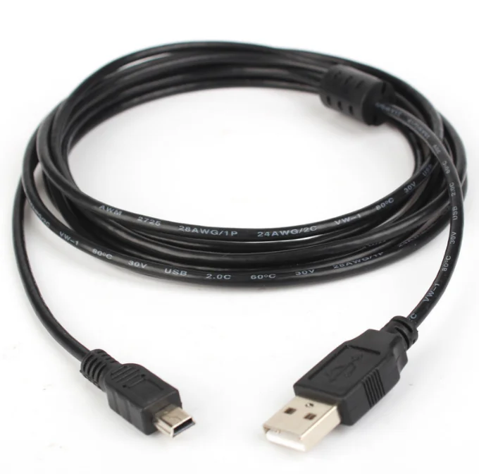 Универсальный Дата-кабель для камеры Sony Canon SLR Camera Black Mini 5 p USB Pin T-порт |