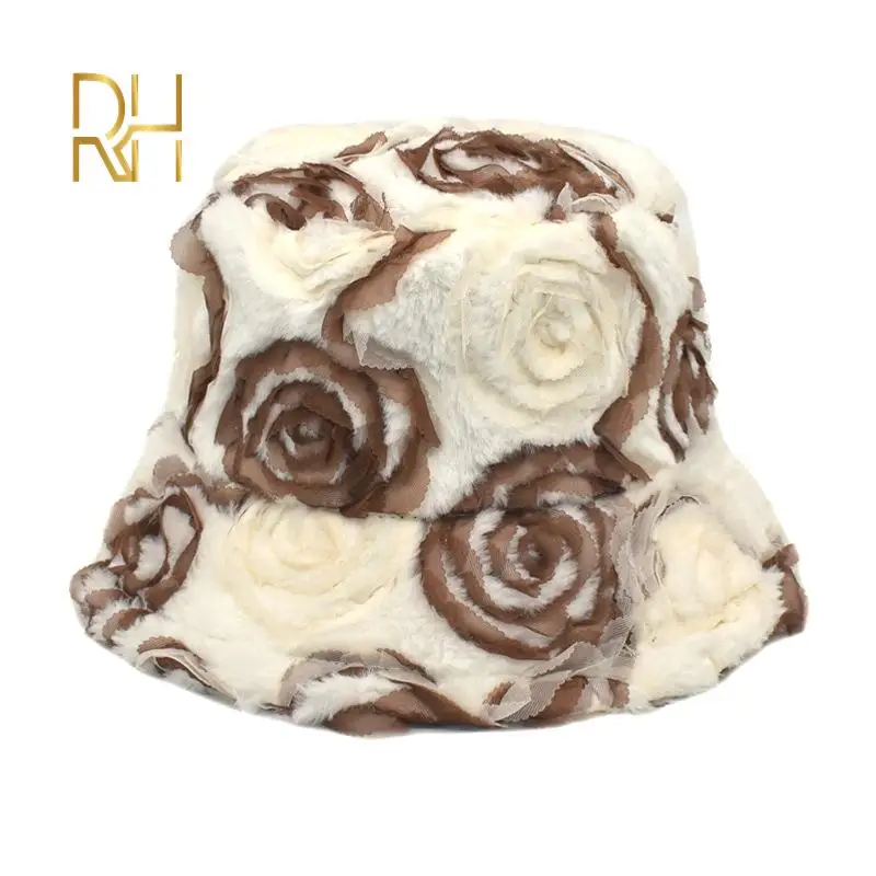 Теплая Бархатная Рыбацкая Кепка с надписью осенне зимняя Панама принтом Женская