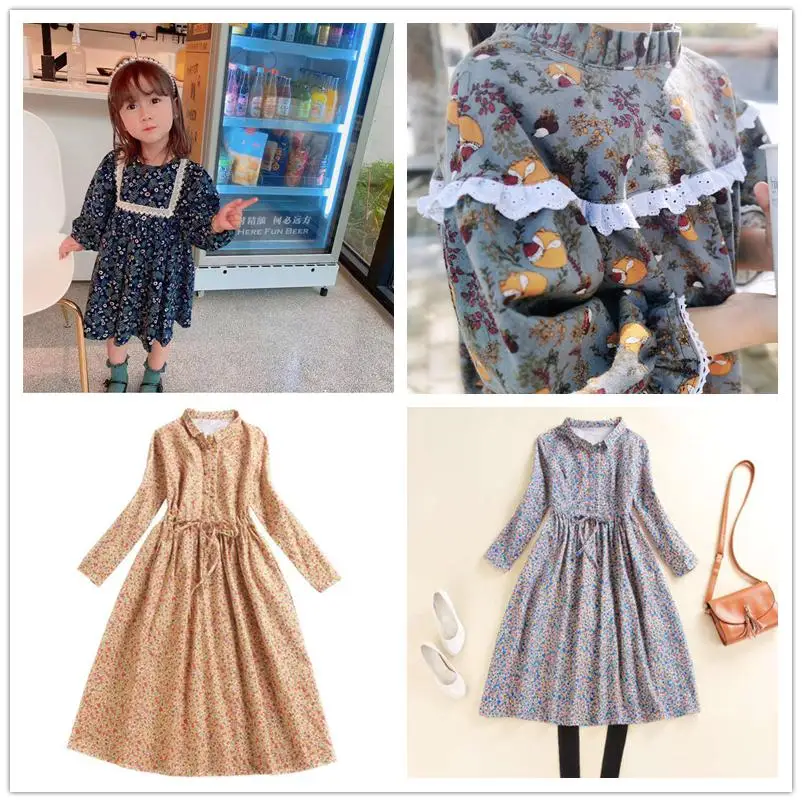 

Vintage Floral Printed Brushed Cotton Fabric Flannel Fabric for Women Dress,Shirt,Children Cloth, Blue,Yellow,Pink by the meter